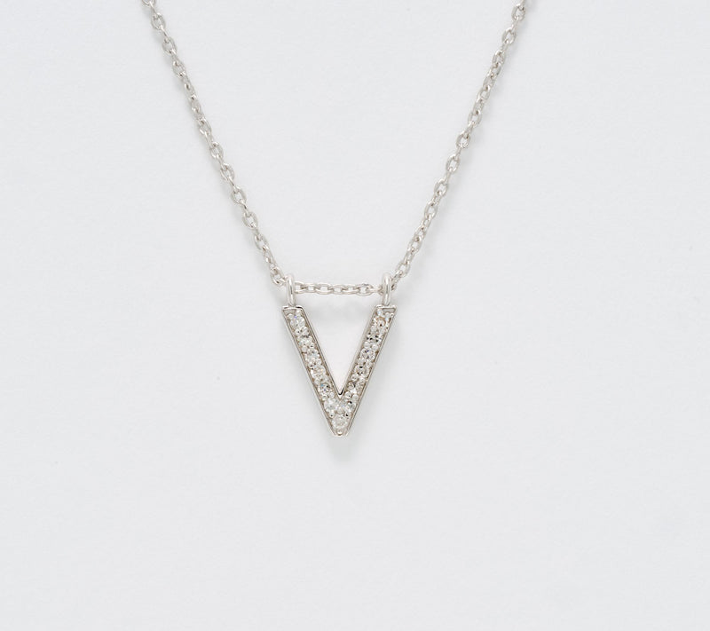 Accents by Affinity 0.11 cttw Initial Pendant Necklace, Sterl — View 52