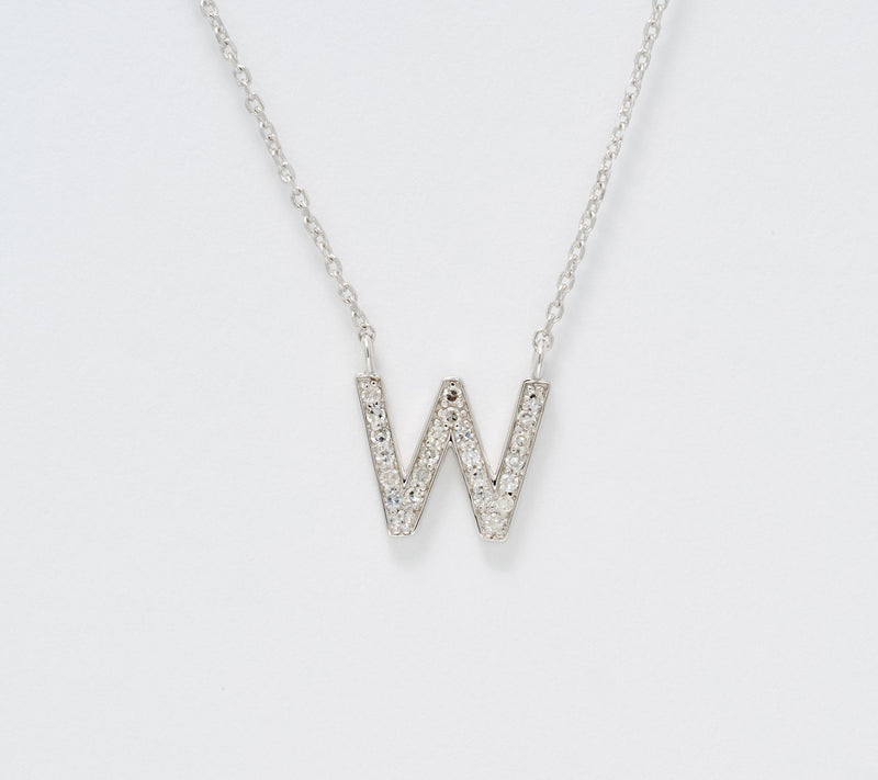 Accents by Affinity 0.11 cttw Initial Pendant Necklace, Sterl — View 53