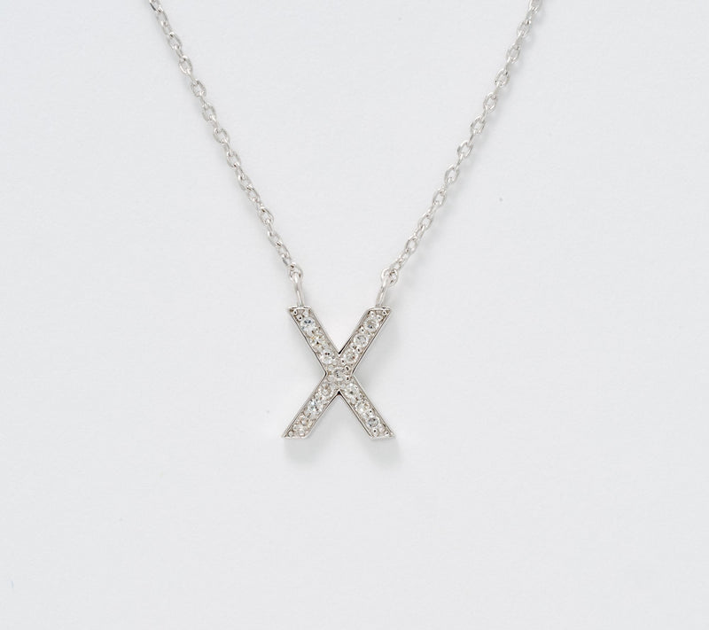Accents by Affinity 0.11 cttw Initial Pendant Necklace, Sterl — View 54