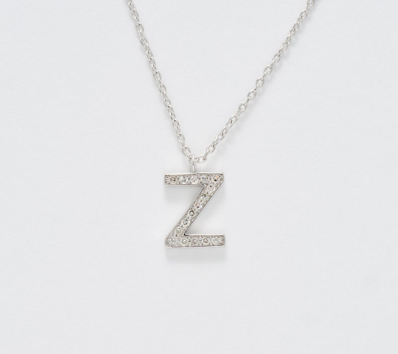 Accents by Affinity 0.11 cttw Initial Pendant Necklace, Sterl — View 56