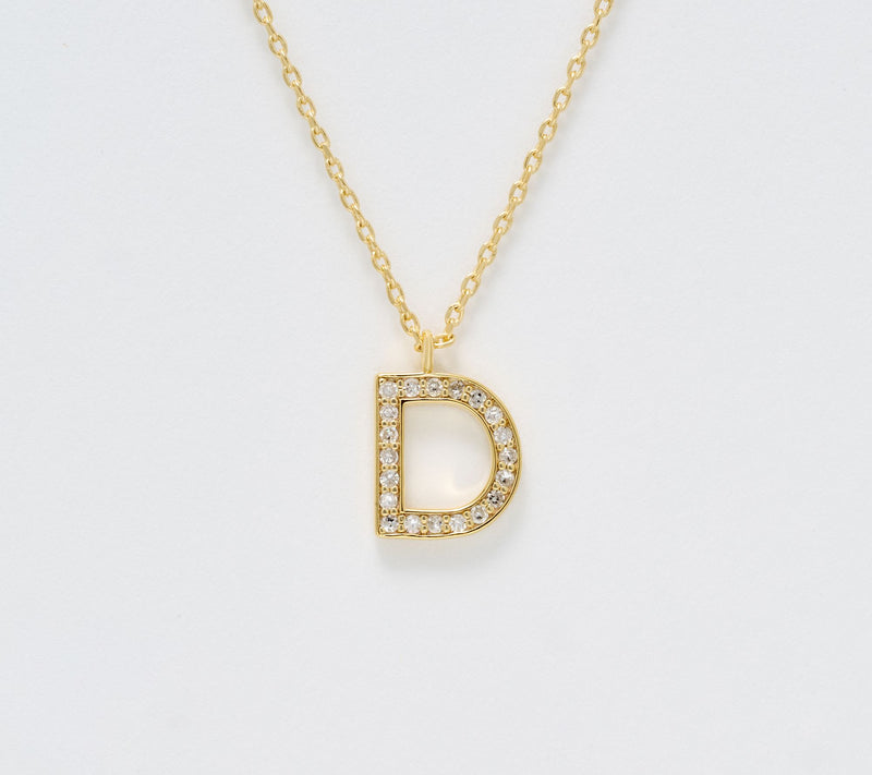 Accents by Affinity 0.11 cttw Initial Pendant Necklace,Plated — View 34