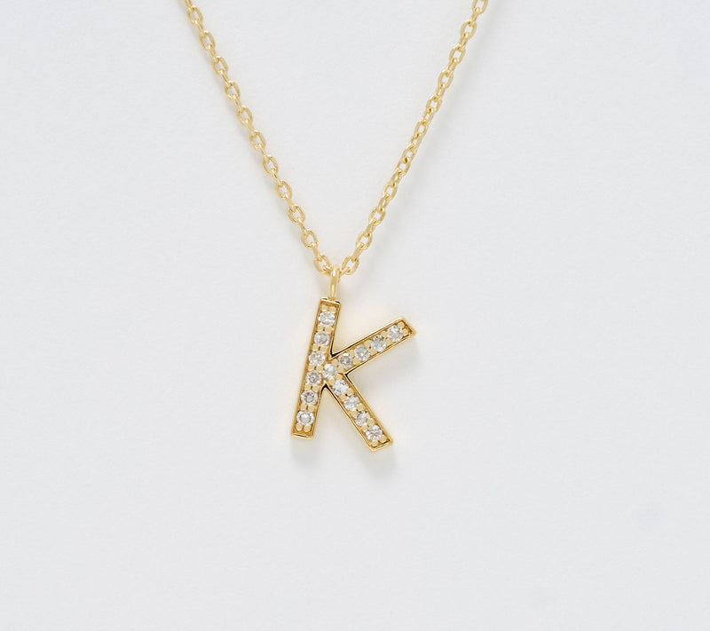 Accents by Affinity 0.11 cttw Initial Pendant Necklace,Plated — View 41