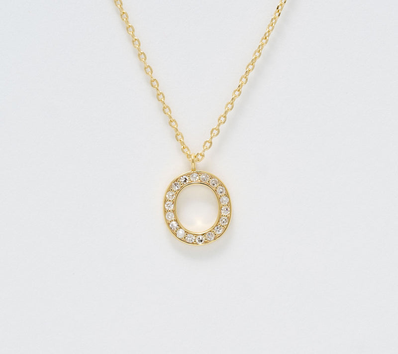 Accents by Affinity 0.11 cttw Initial Pendant Necklace,Plated — View 45