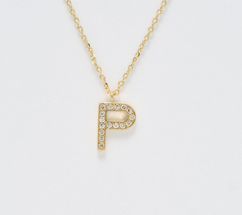 Accents by Affinity 0.11 cttw Initial Pendant Necklace,Plated — View 46