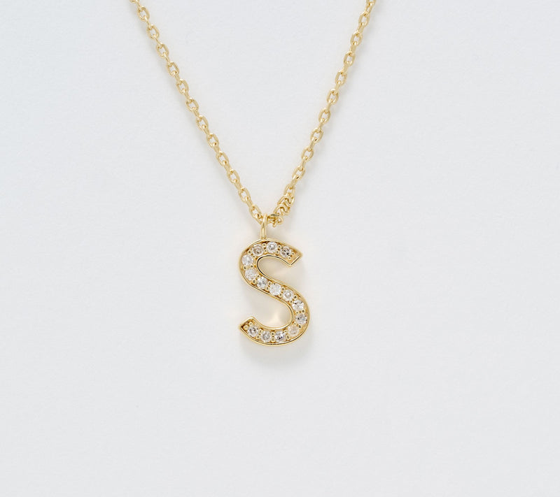 Accents by Affinity 0.11 cttw Initial Pendant Necklace,Plated — View 49