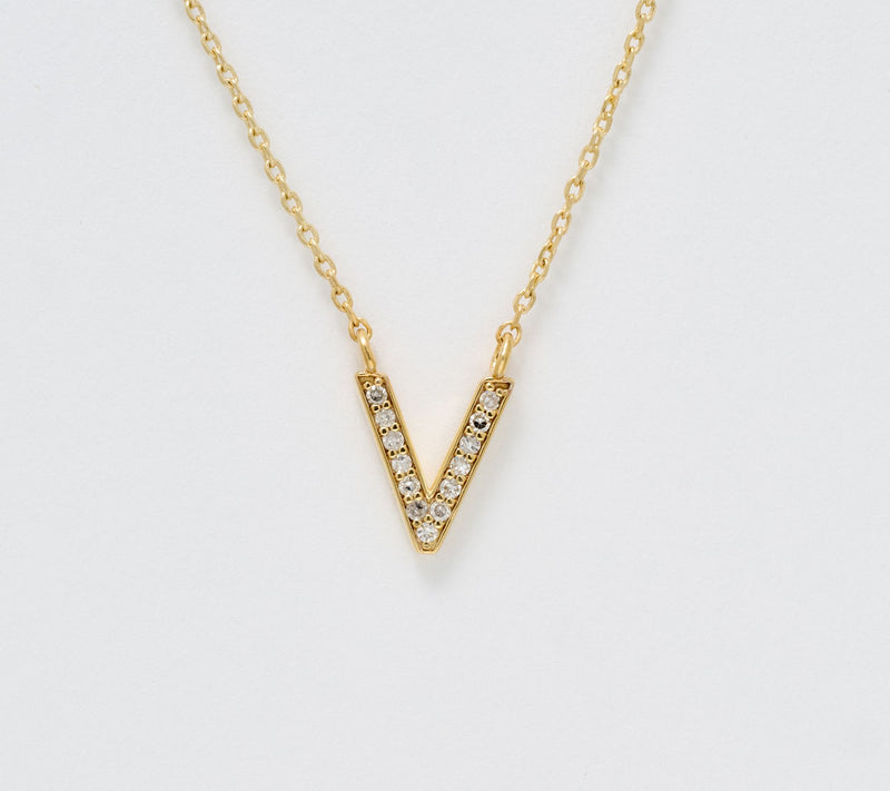 Accents by Affinity 0.11 cttw Initial Pendant Necklace,Plated — View 52