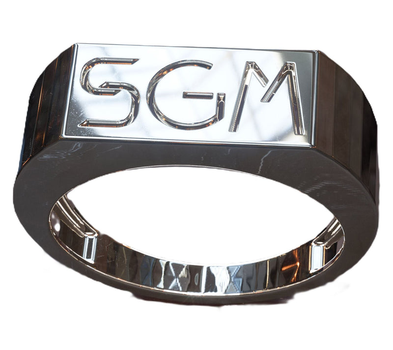 Heights Jewelers Sterling Silver Monogram Initial Ring — Main view