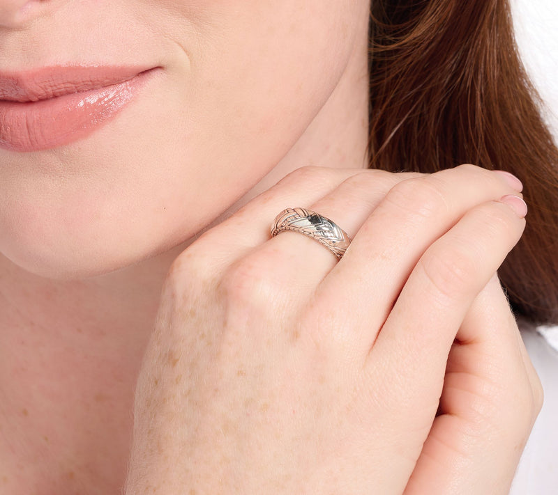 JAI Sterling Silver Legacy Weave Ring Ring — View 4