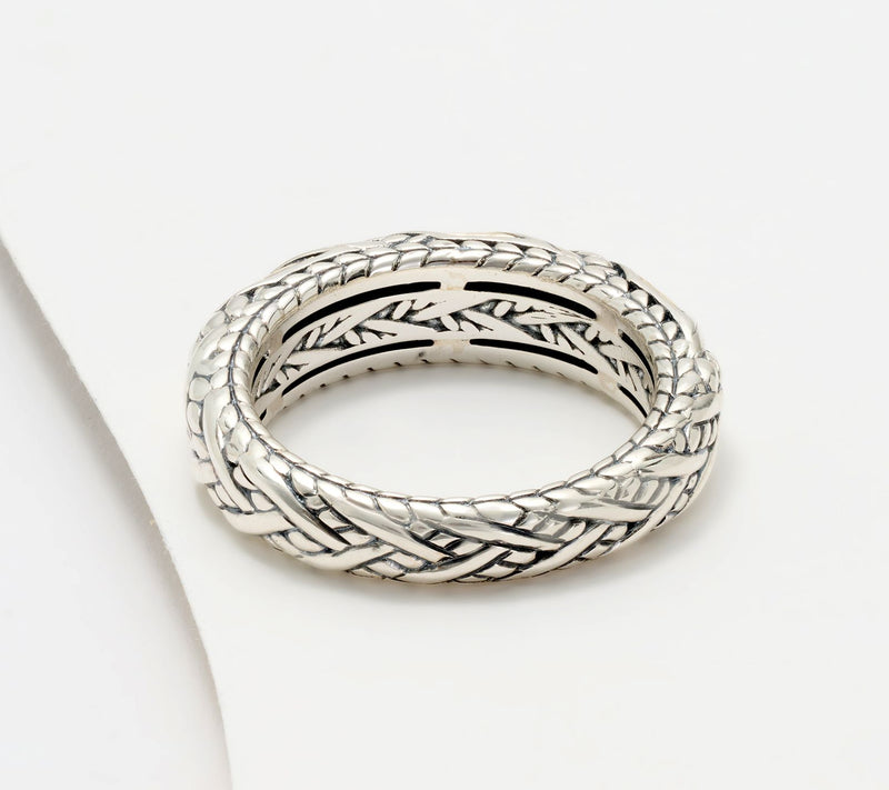 JAI Sterling Silver & 14K Gold Legacy Weave Ring — View 2