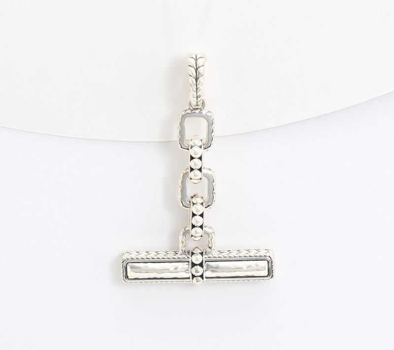 JAI Sterling Silver Hammered Toggle Bar Enhancer — Main view