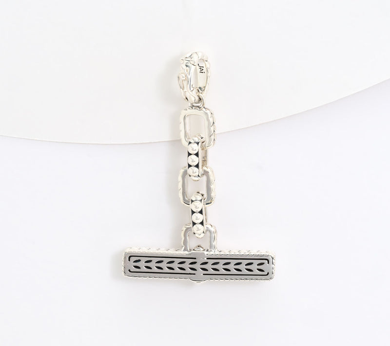 JAI Sterling Silver Hammered Toggle Bar Enhancer — View 2