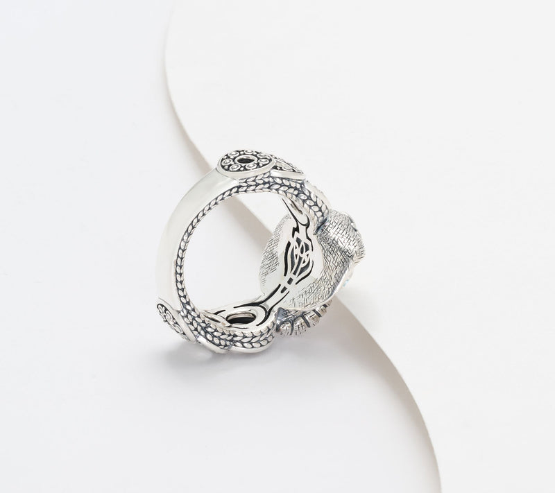 JAI Sterling Silver Figurative Animal East West Ring — View 3