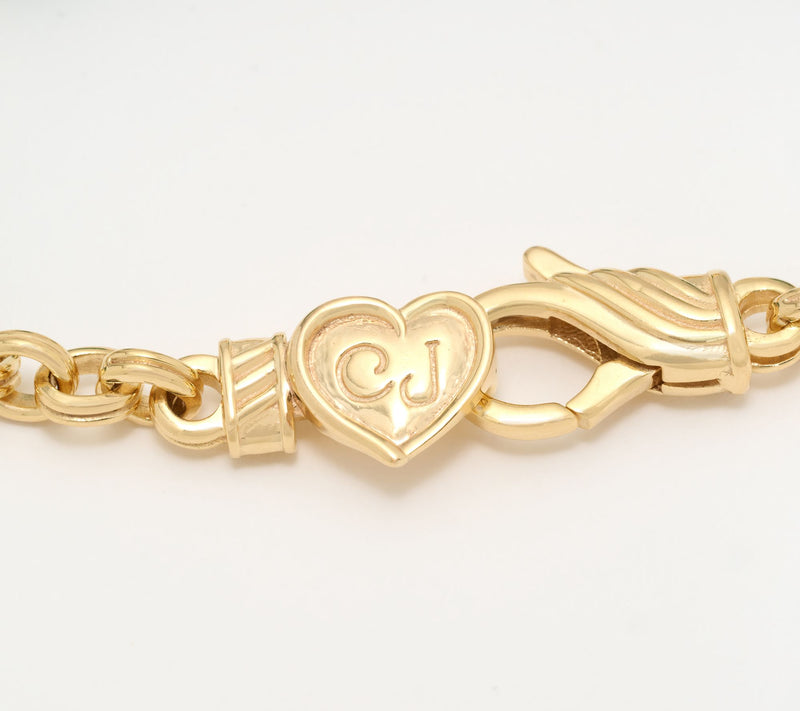 Christian James Gemstone 14K Gold Clad Bead Double Rolo Bracelet — View 2