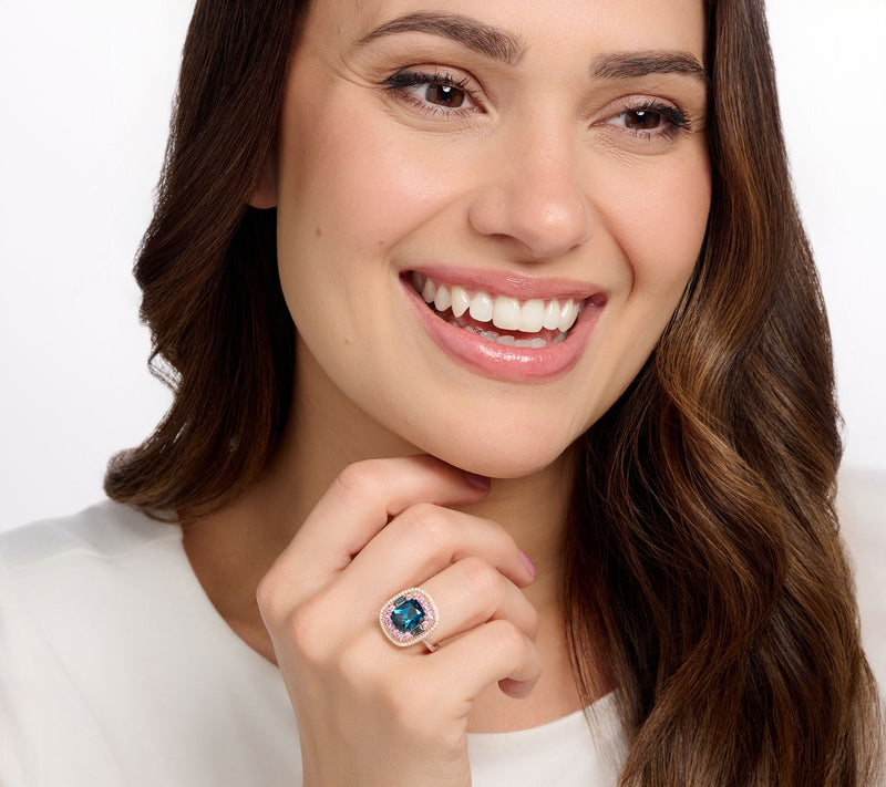 Effy 14K Rose Gold Diamond & Gemstone Ring — View 4
