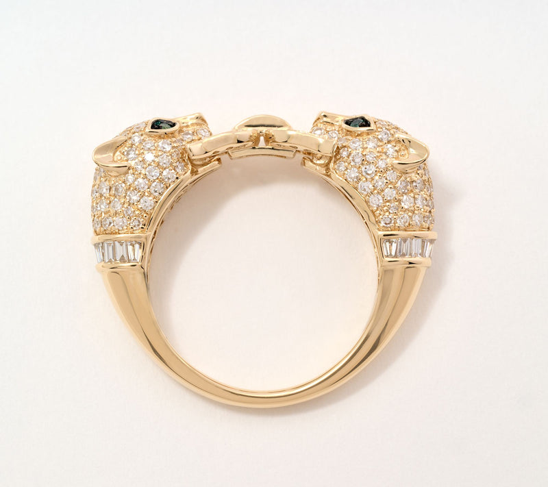 Effy 14K Gold Diamond & Natural Emerald Ring — View 2