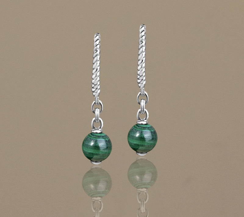 Christian James Sterling Silver Gemstone Bead Earrings — View 10