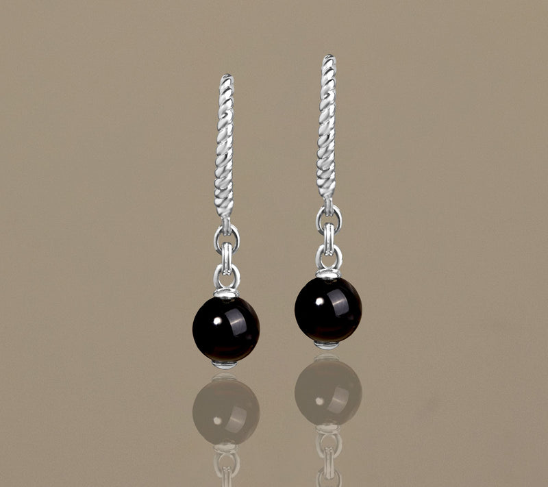 Christian James Sterling Silver Gemstone Bead Earrings — View 8