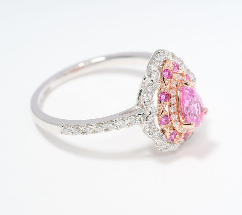Effy 14K Diamond & Pink Sapphire Ring — View 2