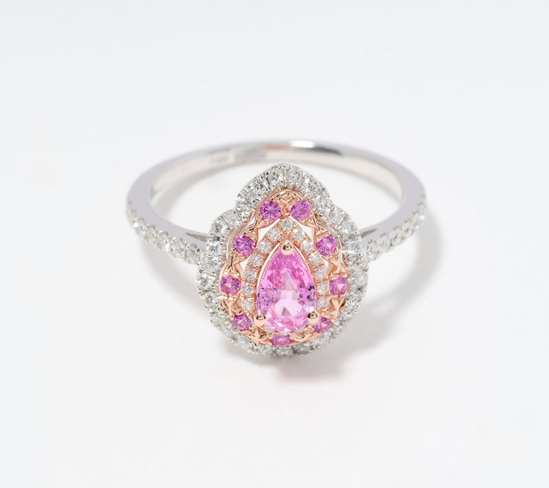 Effy 14K Diamond & Pink Sapphire Ring — Main view