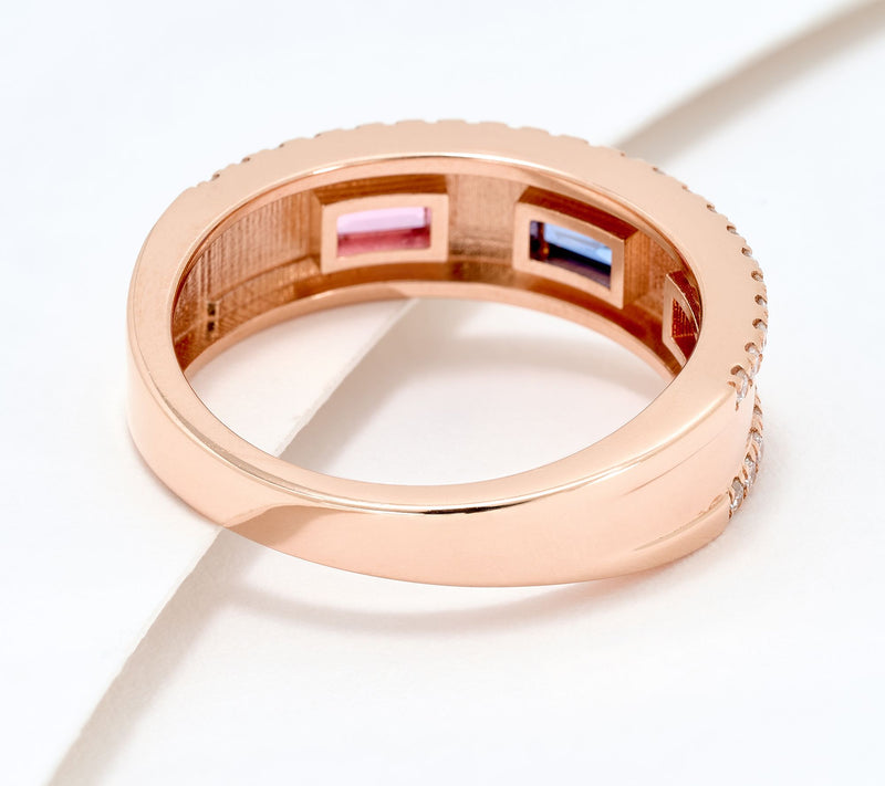 Effy 14K Rose Gold Diamond Ring — View 2