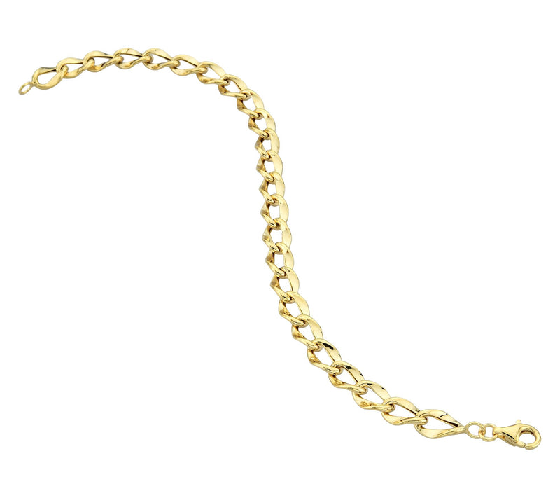Adorna 14K Gold 6mm Open Curb Chain Link Bracelet — Main view