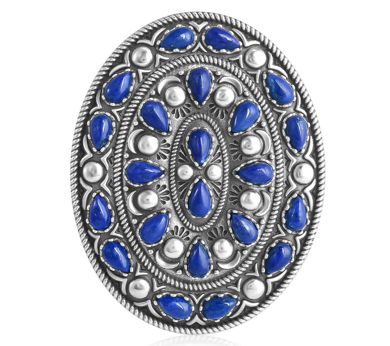 American West Sterling Silver Cluster GemstoneOval Enhancer — Main view