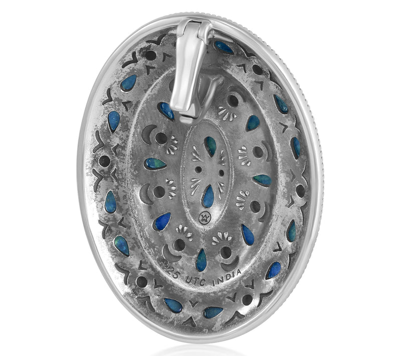 American West Sterling Silver Cluster GemstoneOval Enhancer — View 5
