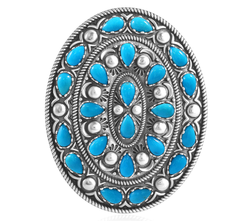 American West Sterling Silver Cluster GemstoneOval Enhancer — View 7