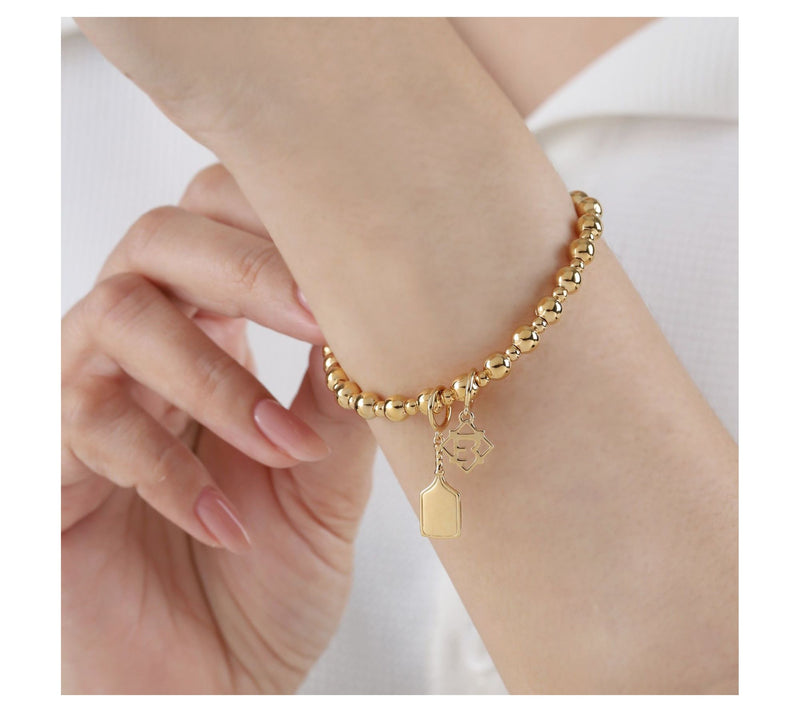 Elyse Ryan 14K Gold Clad Pickle Ball Bracelet — View 4
