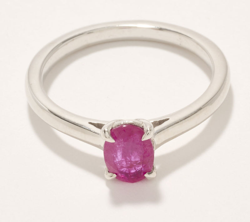 Affinity Gems Precious Solitaire Gemstone Ring Sterling Silver — View 3