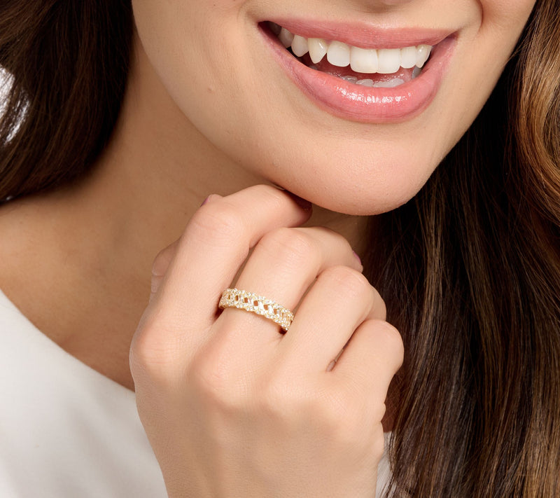 Diamonique Classics Baguette Band Ring, Sterling Silver — View 3