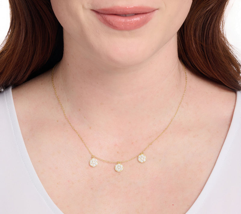 Diamonique Classics Station Necklace, Sterling Silver — View 8