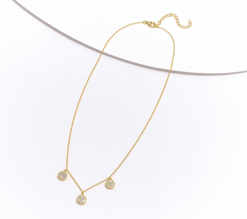 Diamonique Classics Station Necklace, Sterling Silver — View 6