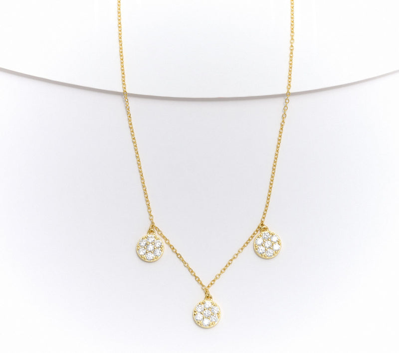 Diamonique Classics Station Necklace, Sterling Silver — Main view