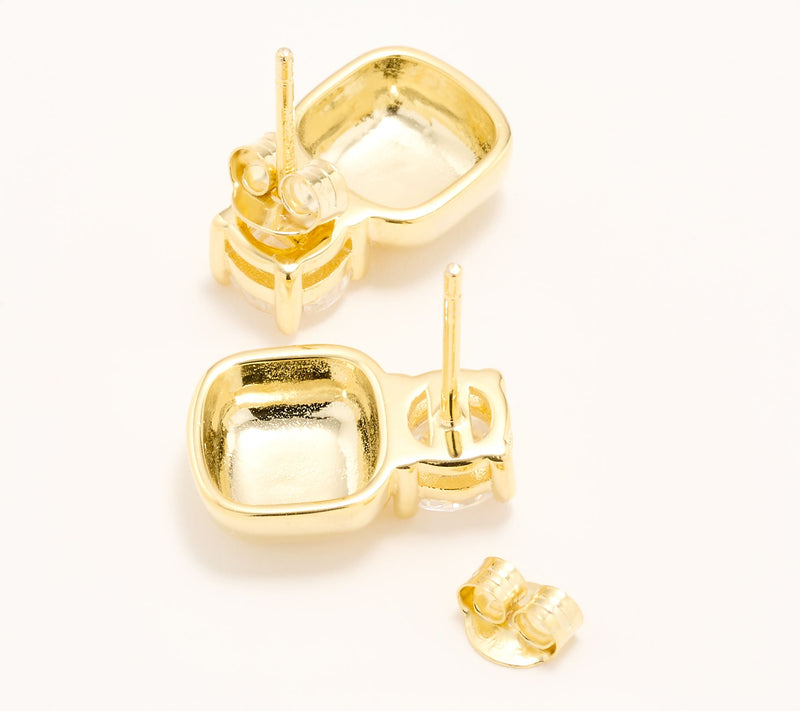 Diamonique Stud Accent Earrings, Sterling Silver — View 6