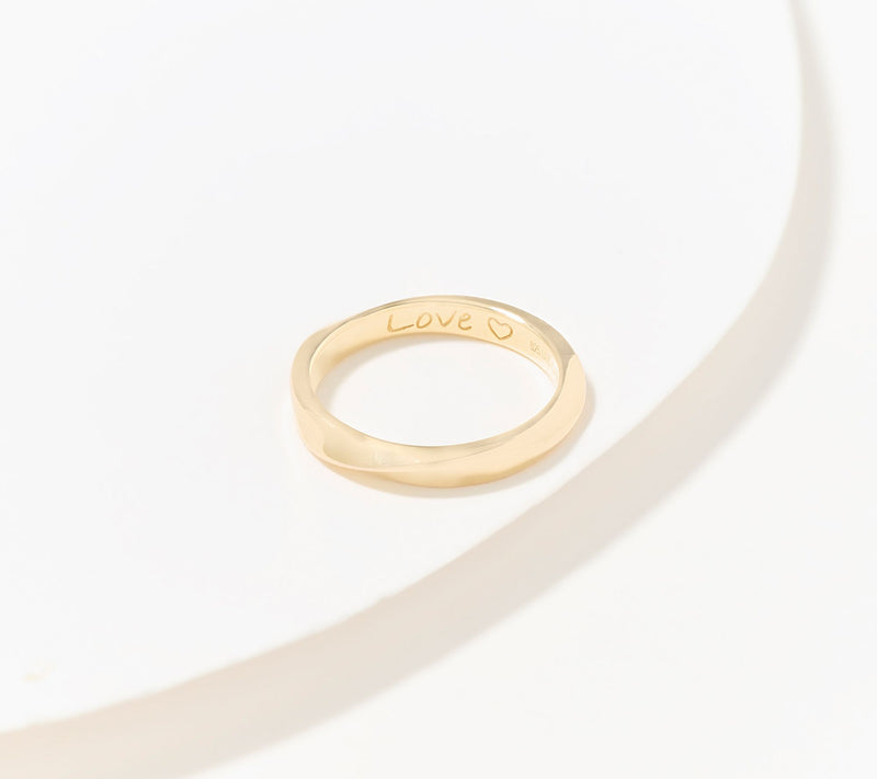 Christian James by Scott Grimes 14K Gold Clad Message Ring — Main view