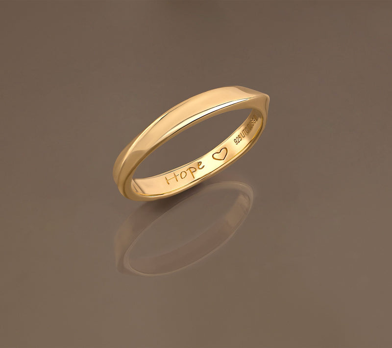 Christian James by Scott Grimes 14K Gold Clad Message Ring — View 2