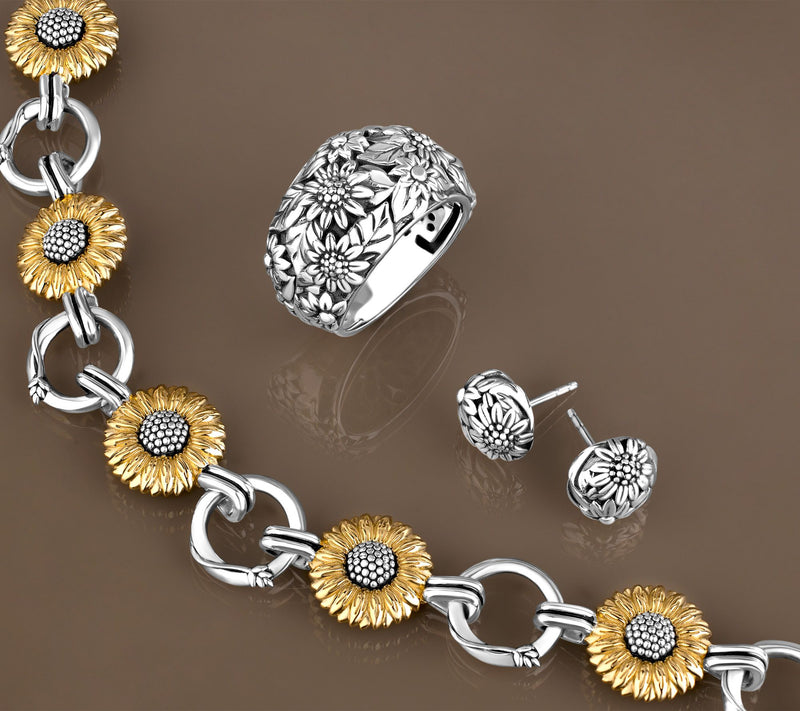 Christian James by Scott Grimes Sterling Silver Bold Legacy Flower Ring — View 4