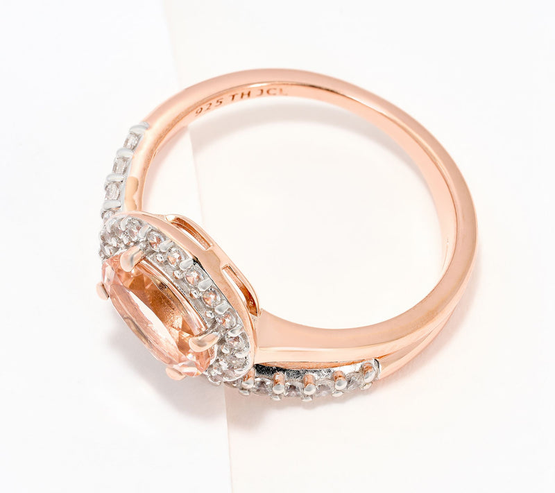 JEN by Jennifer Miller Morganite Swirl Ring, 14K Rose Gold Plated — View 2