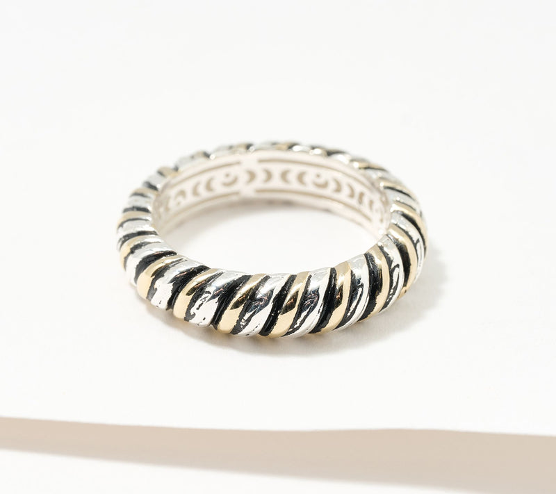 Christian James by Scott Grimes Two Tone Ripple Band Ring — Main view