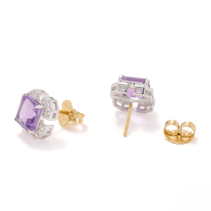 JEN by Jennifer Miller Asscher Cut Stud Earrings, Sterling Silver — View 2
