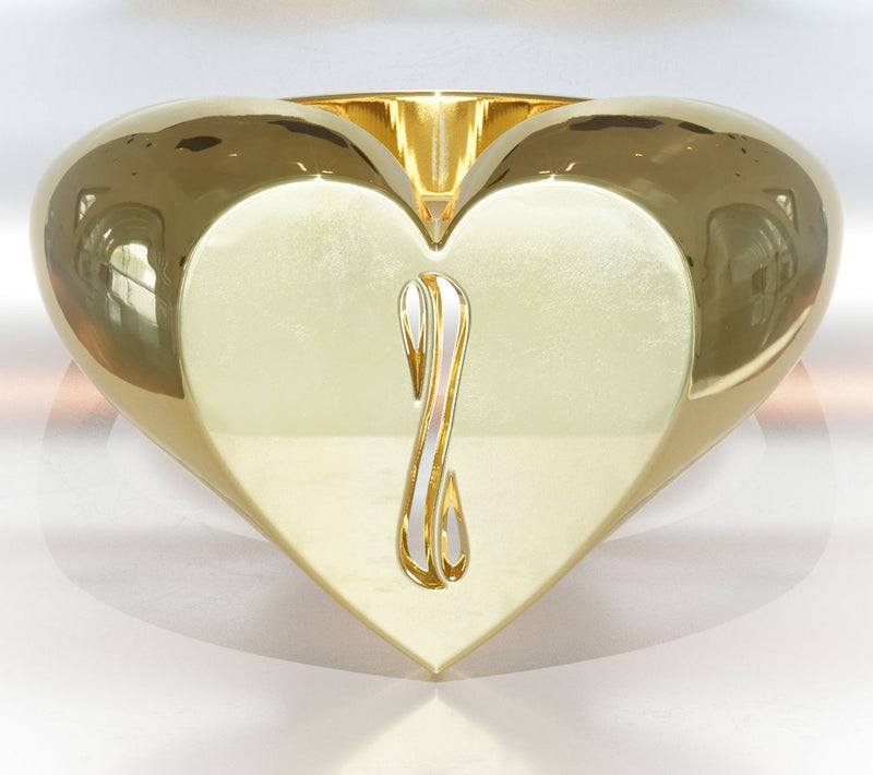 Heights Jewelers 14K Gold Plated Cherish Initial Heart Ring — View 38