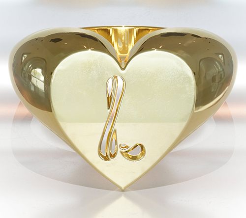 Heights Jewelers 14K Gold Plated Cherish Initial Heart Ring — View 15