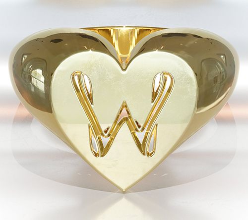 Heights Jewelers 14K Gold Plated Cherish Initial Heart Ring — View 26