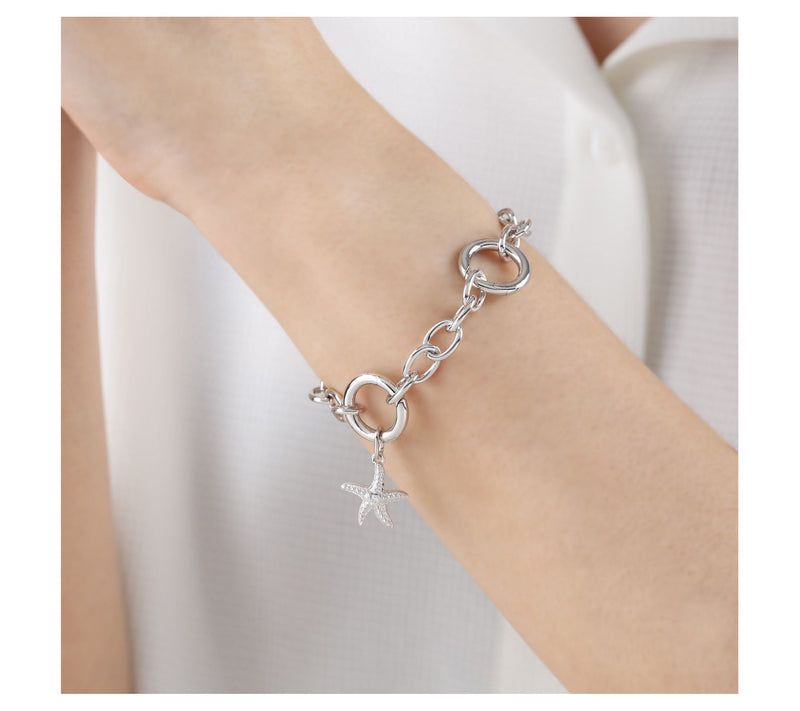 Goddaughters Sterling Silver Adjustable Charm Holder Bracelet — View 6