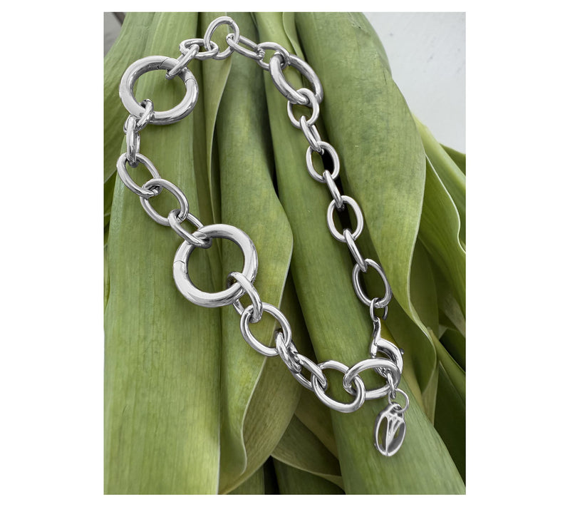 Goddaughters Sterling Silver Adjustable Charm Holder Bracelet — View 4