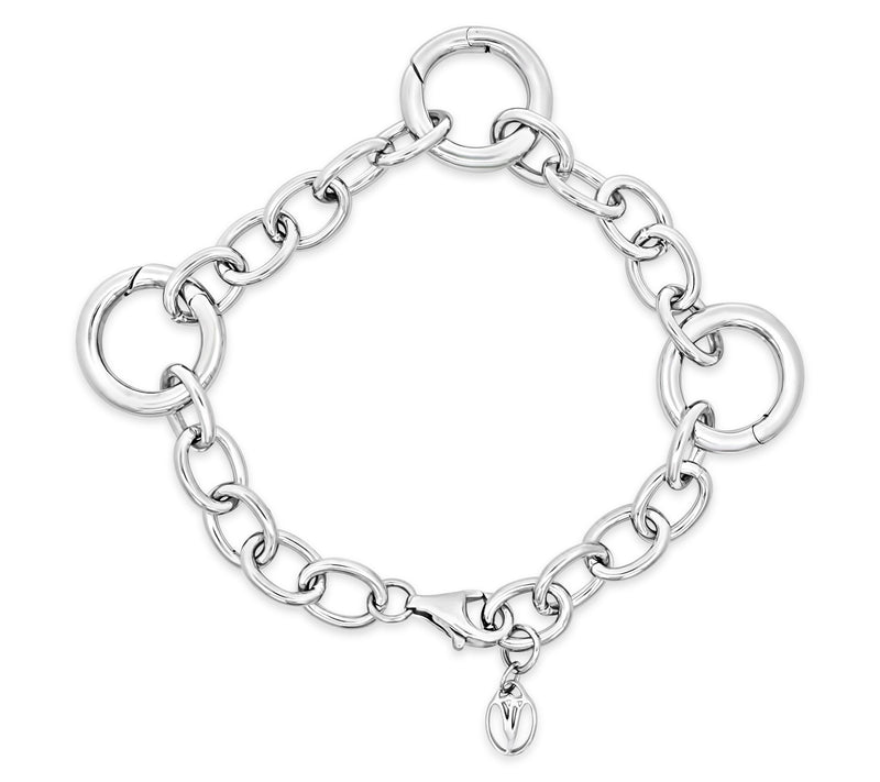 Goddaughters Sterling Silver Adjustable Charm Holder Bracelet — View 3