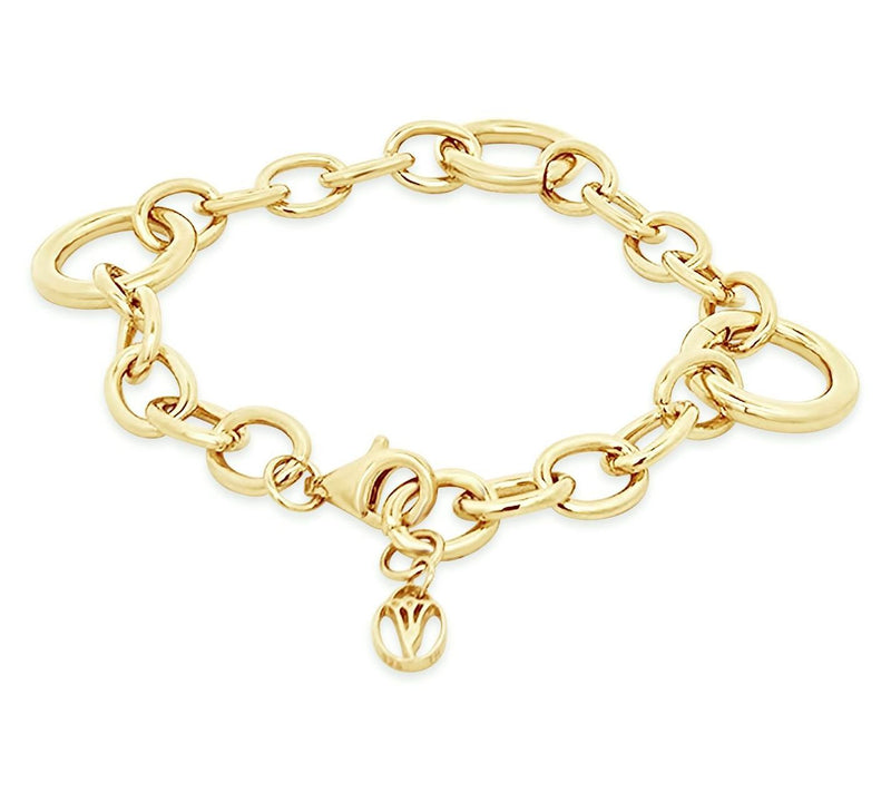 Goddaughters 14K Gold Clad Adjustable Charm Holder Bracelet — View 2