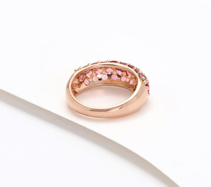 Affinity Gems Exotic Bright Domed Pave Band RIng, Sterling Silver — View 4