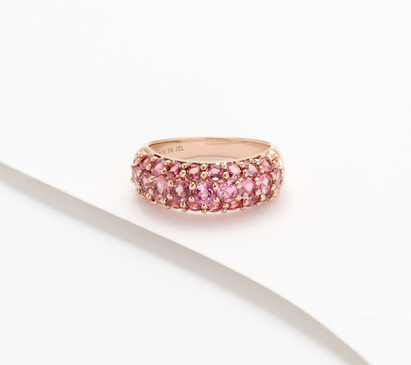 Affinity Gems Exotic Bright Domed Pave Band RIng, Sterling Silver — View 3
